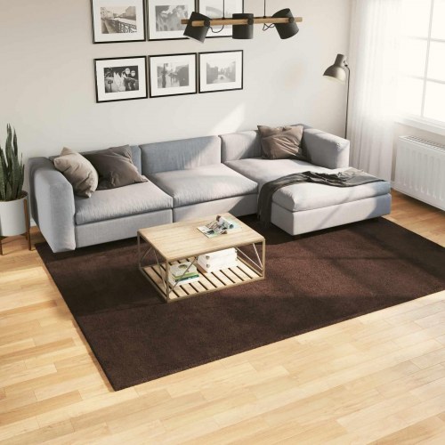 Medium luv blød og vaskbar tæppe - brun 200 x 280 cm (HUARTE)
