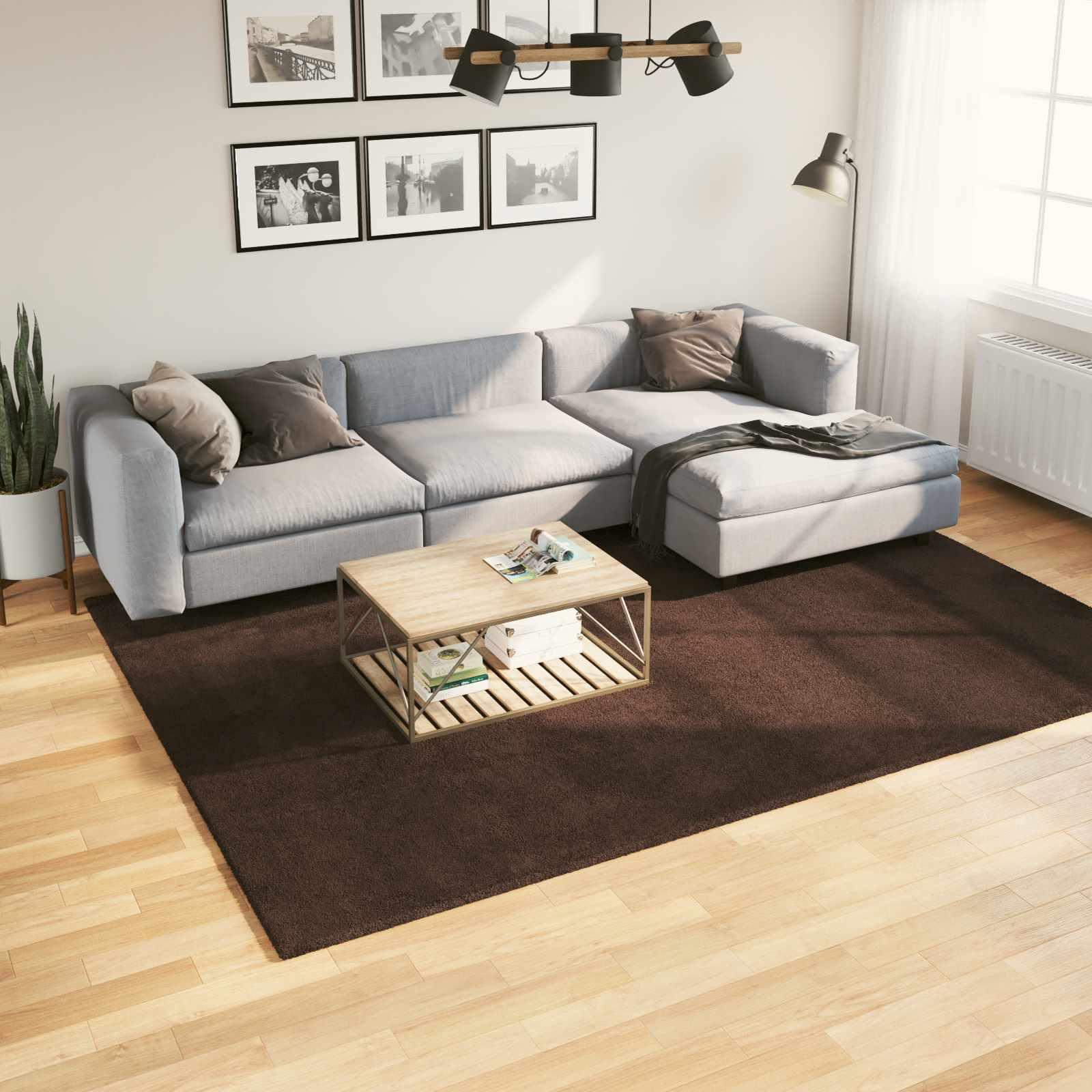 Områdetæpper Rektangulær HUARTE Brun 280 x 200 cm Polyester