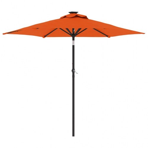 Parasol med stålstang 225 × 225 × 212 cm - terracotta