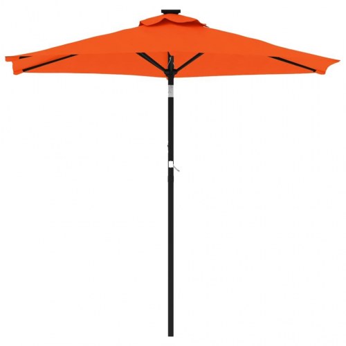 Parasol med stålstang 225 × 225 × 212 cm - terracotta