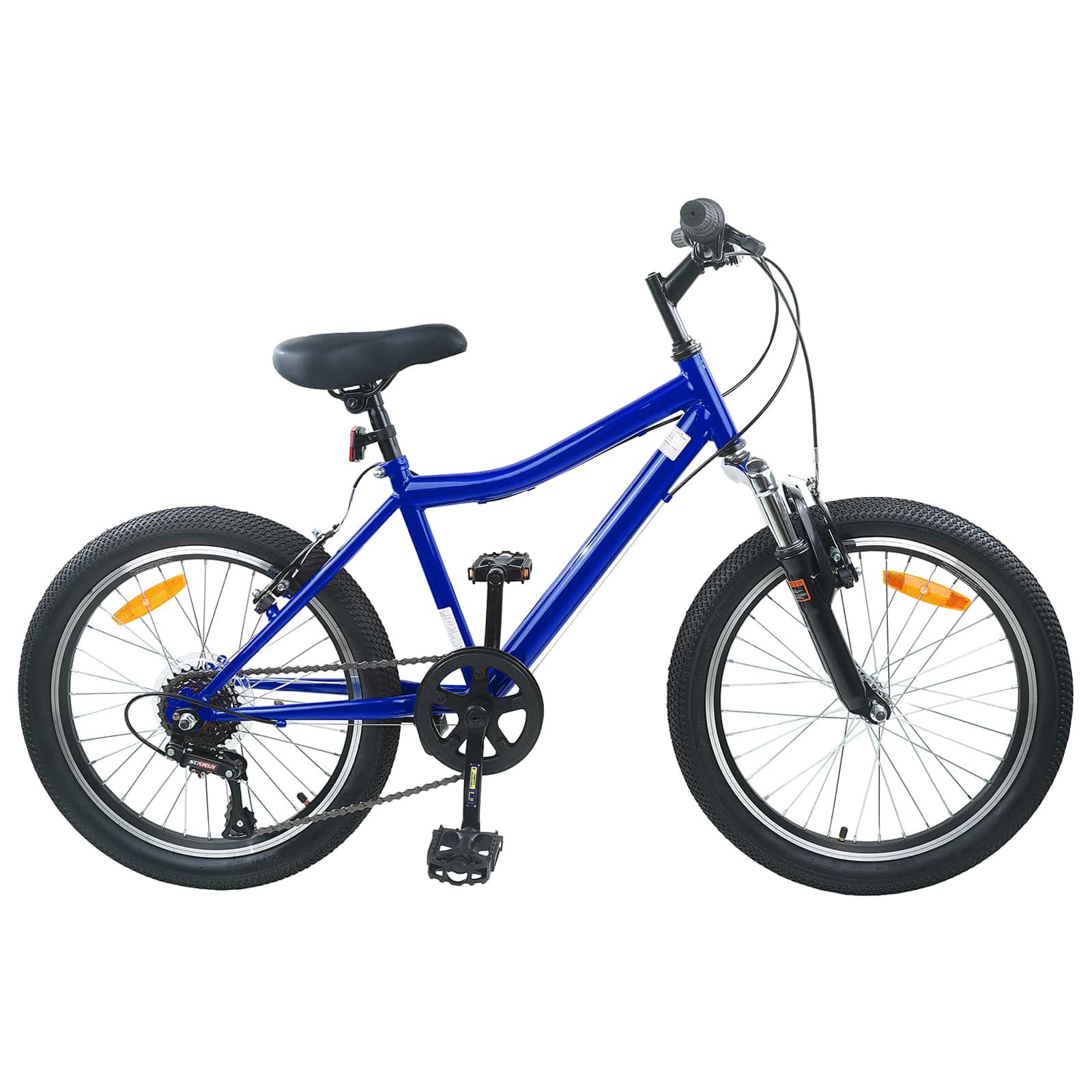 Børnecykel 24 tommer 6-Speed til 8-12 år Mørk blå
