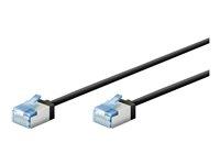 Goobay CAT 6a U/FTP PiMF patchkabel 15 m - sort, tynd og fleksibel billede