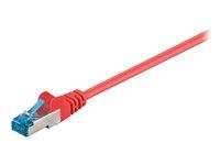 Goobay CAT 6a S/FTP PiMF netværkskabel 25 cm - rød billede