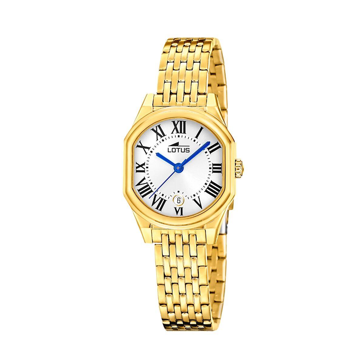 Lotus 19045/1 dameur - gyldent armbåndsur i rustfrit stål