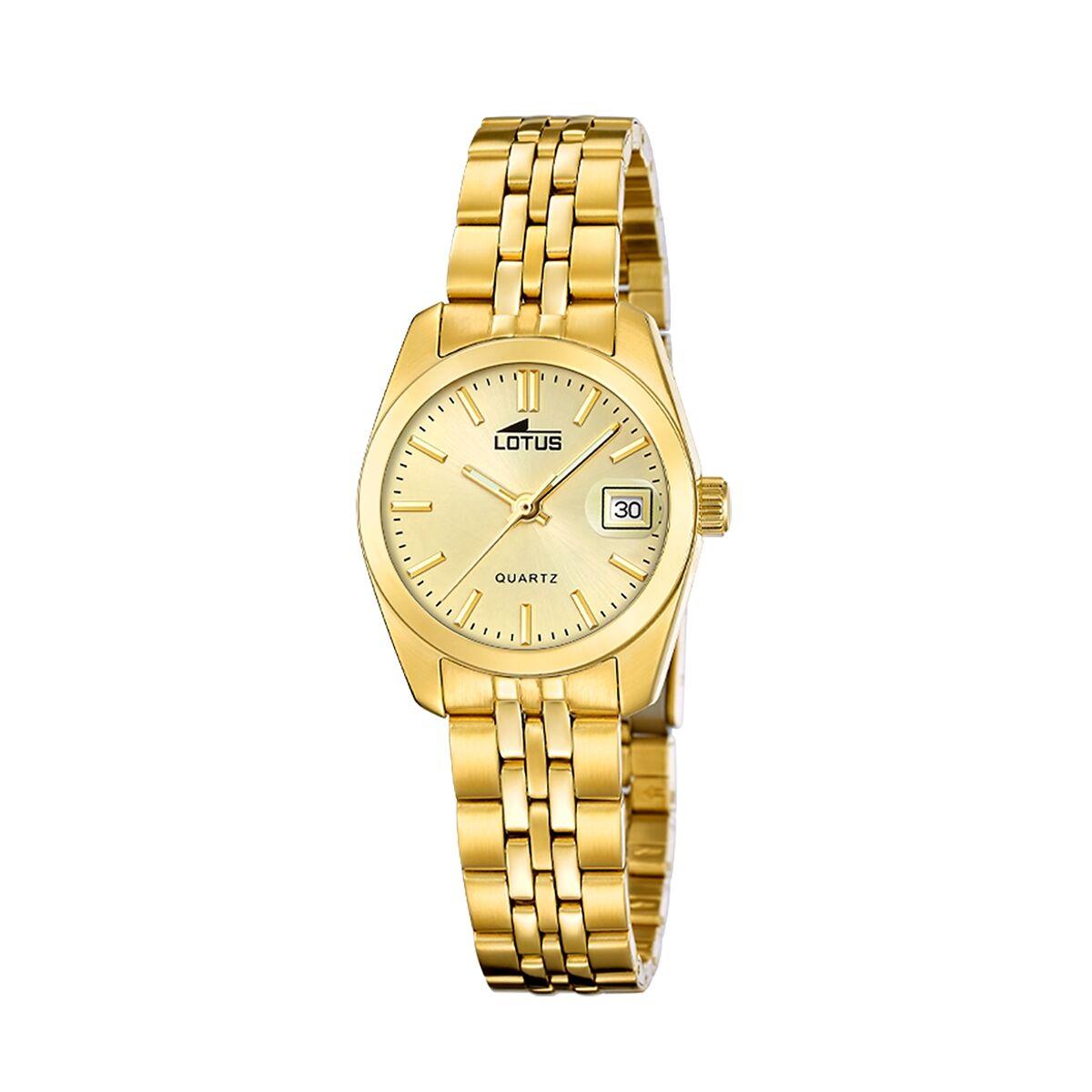 Lotus 18993/3 dameur - gyldent armbåndsur med datovisning