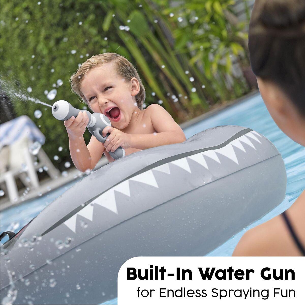 Bestway luftmadras til pool - hajdesign med vandpistol billede