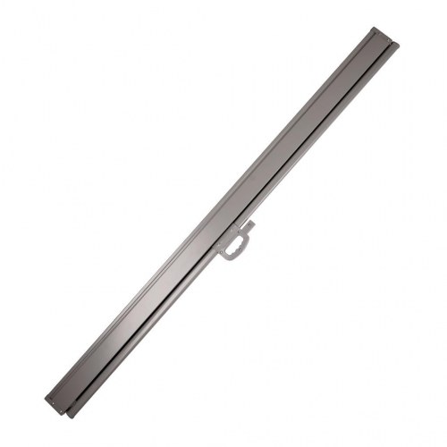 Sidelæskærm til terrasse – udtrækkelig 180 × 400 cm, grå