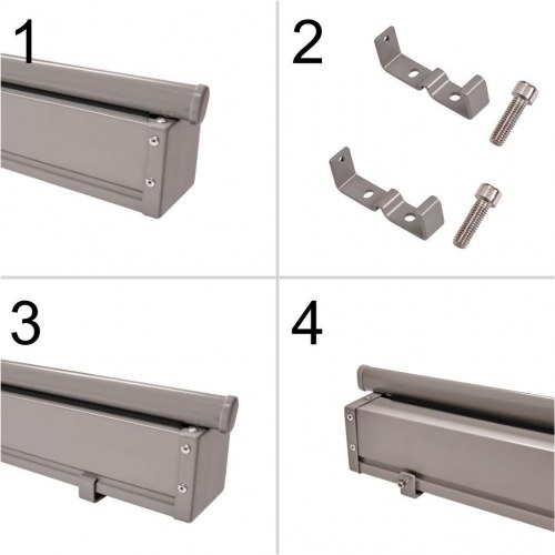 Sidelæskærm til terrasse – udtrækkelig 180 × 400 cm, grå