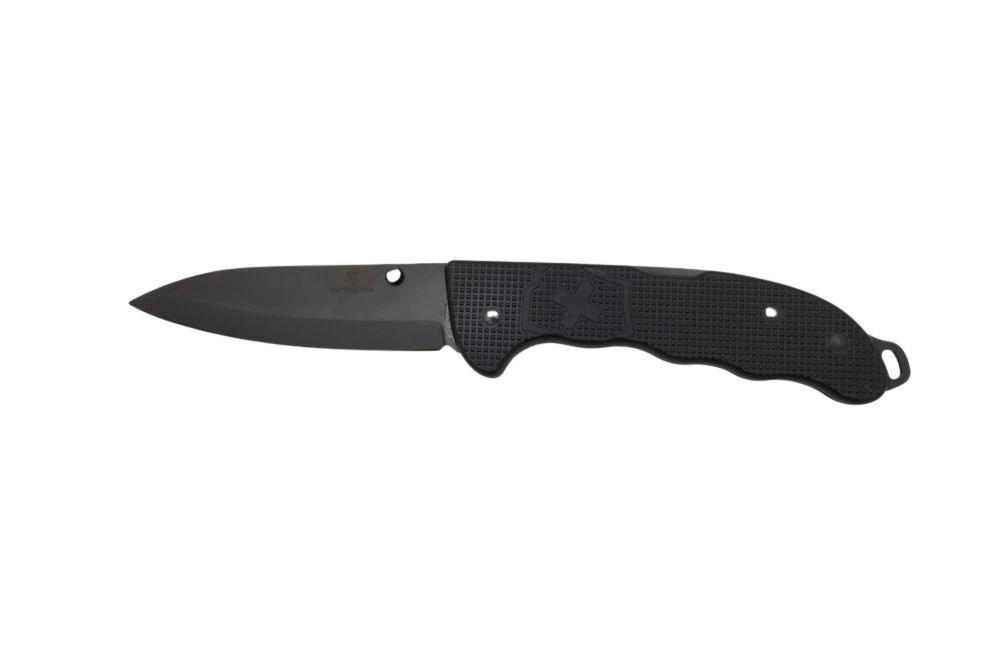 Victorinox Evoke BS Alox, Låsning af knivblad, Jagtkniv, Clip point, Sort, 13,6 cm, 18 mm