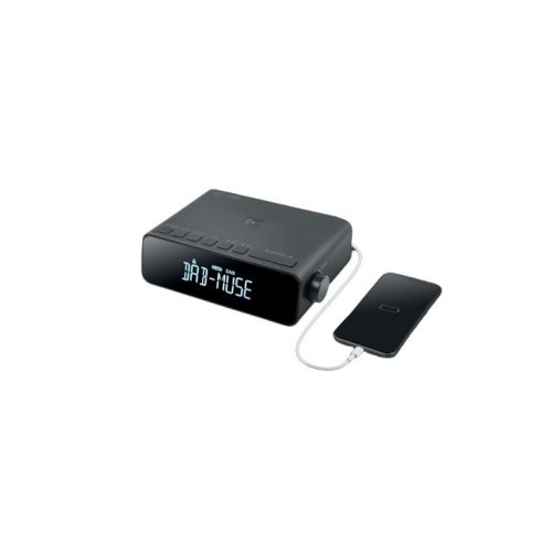 Muse M-175DBI DAB+/FM clockradio med trådløs opladning - Sort