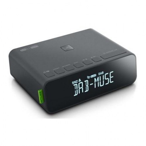 Muse M-175DBI DAB+/FM clockradio med trådløs opladning - Sort