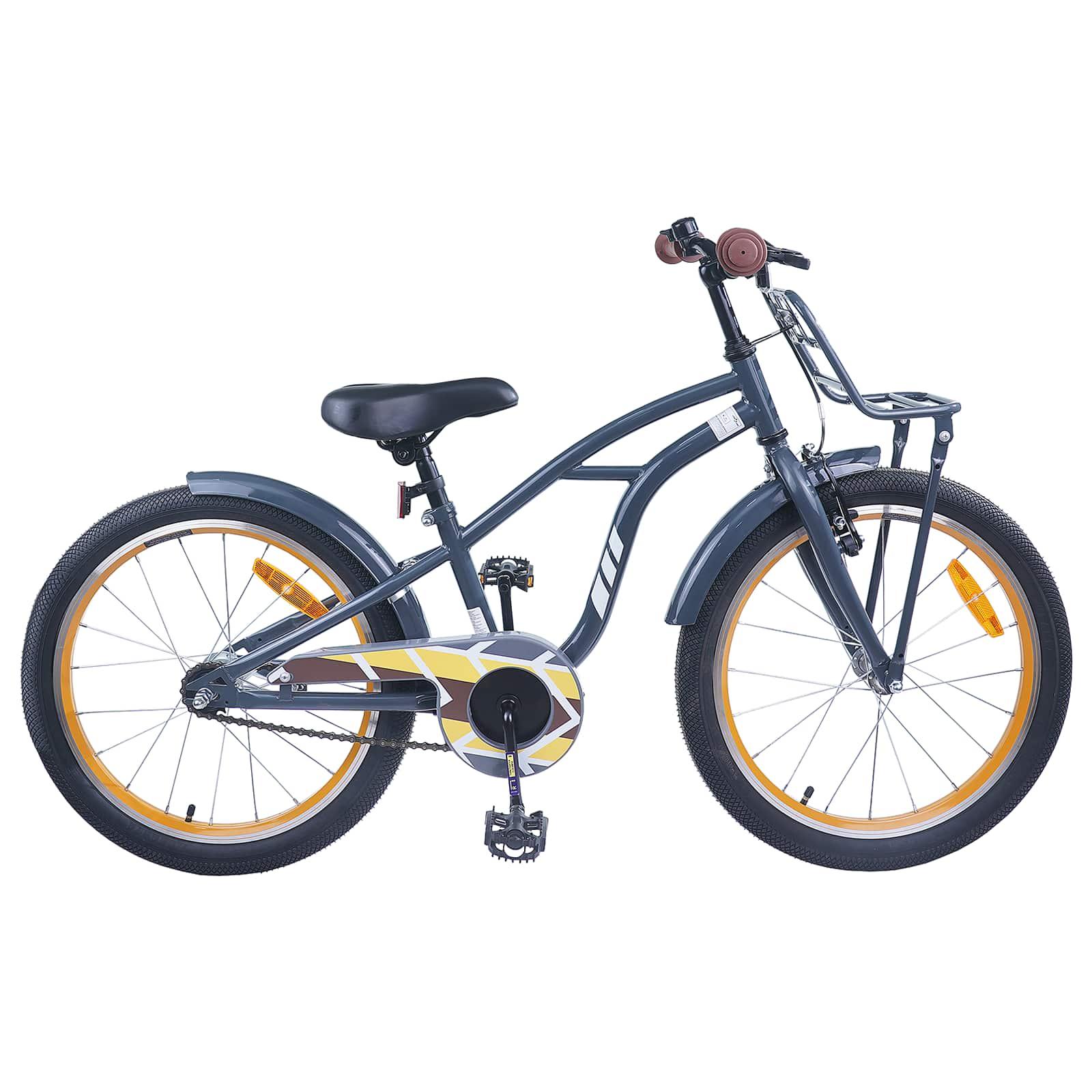Børnecykel 20 tommer til børn i alderen 6-11 år Mørkegrå