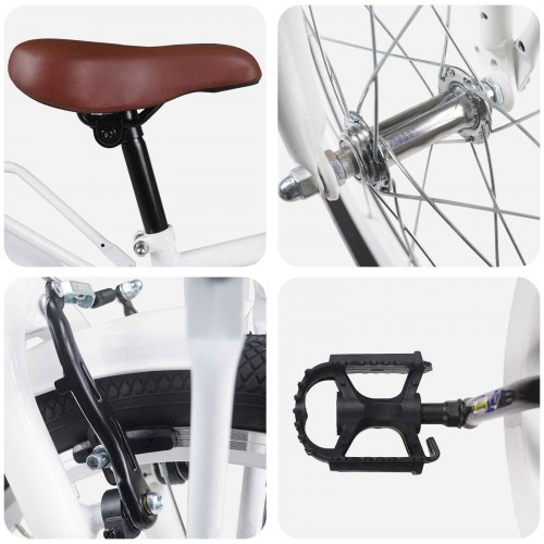 Børnecykel 22 tommer til 7-12 år gammel Hvid