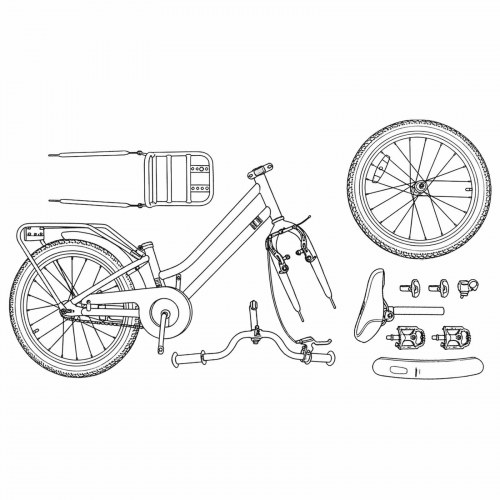 Børnecykel 22 tommer til 7-12 år gammel Hvid