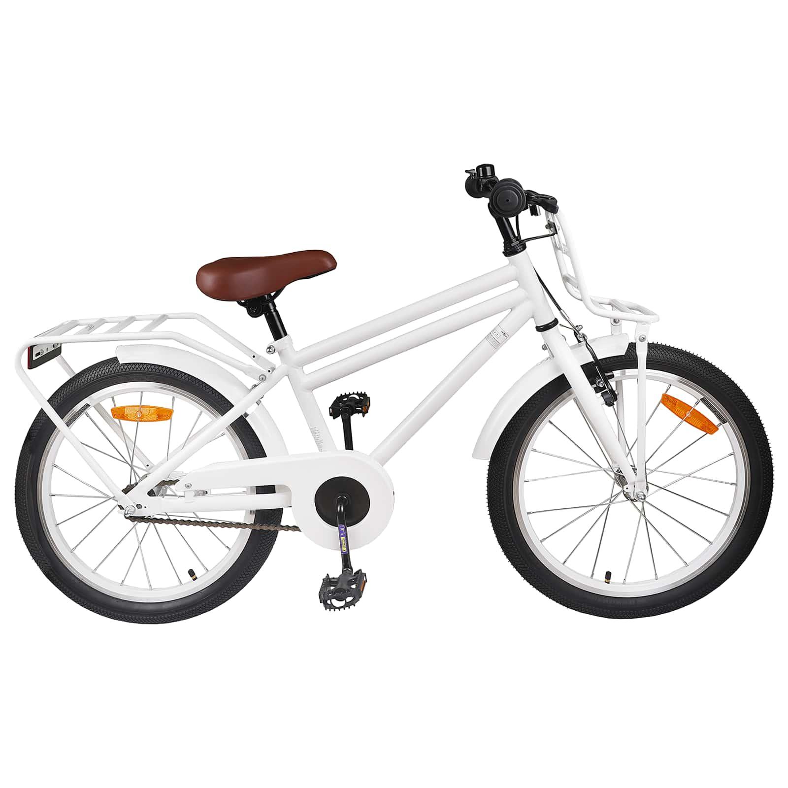Børnecykel 20 tommer til børn i alderen 6-11 år Hvid