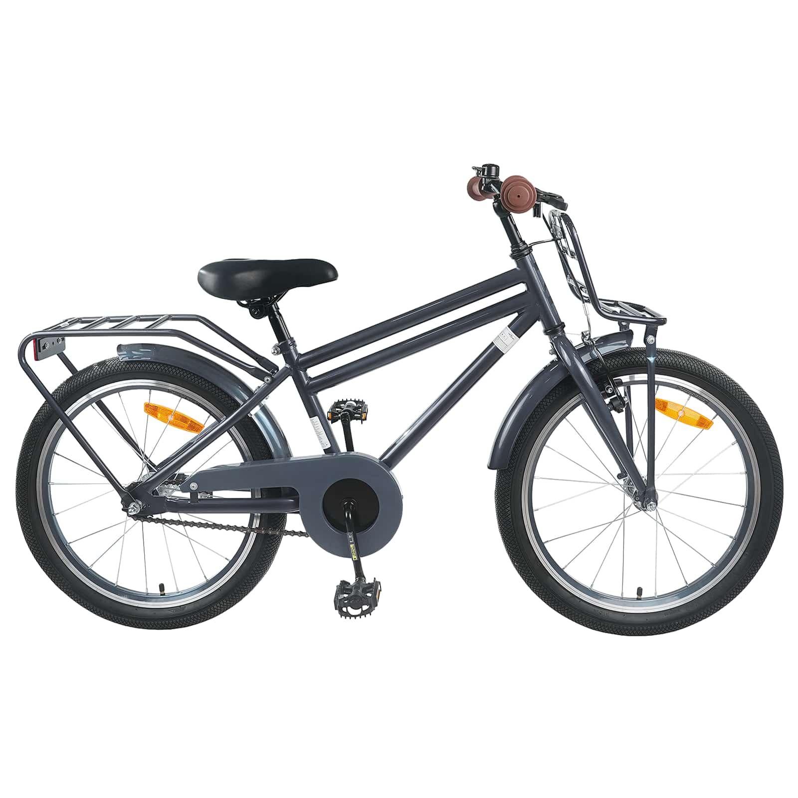 Børnecykel 20 tommer til børn i alderen 6-11 år Mørkegrå