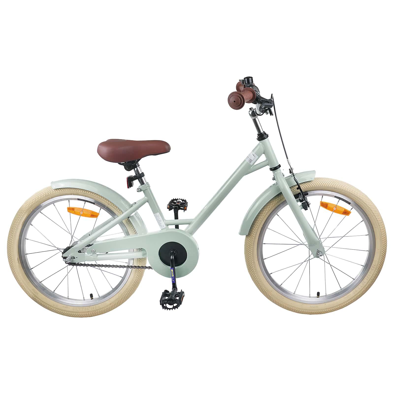 Børnecykel 20 tommer til børn i alderen 6-11 år Lys grøn