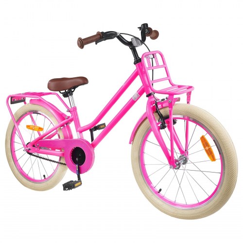 Børnecykel 20 tommer til børn i alderen 6-11 år Mørk pink