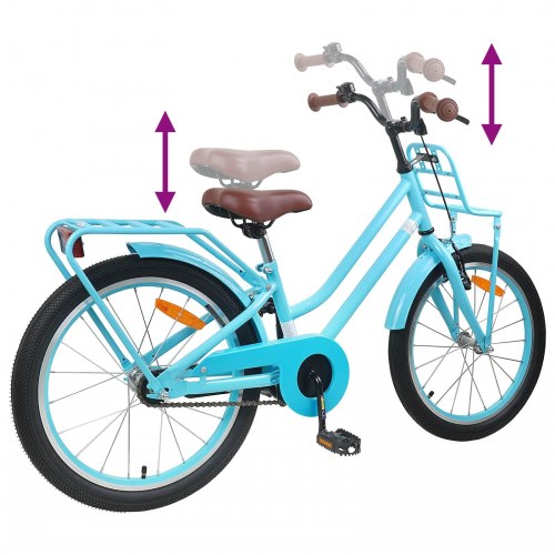 Børnecykel 20 tommer til børn i alderen 6-11 år Lys blå
