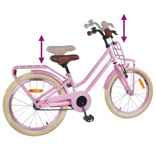 Børnecykel 20 tommer til børn i alderen 6-11 år Lys pink