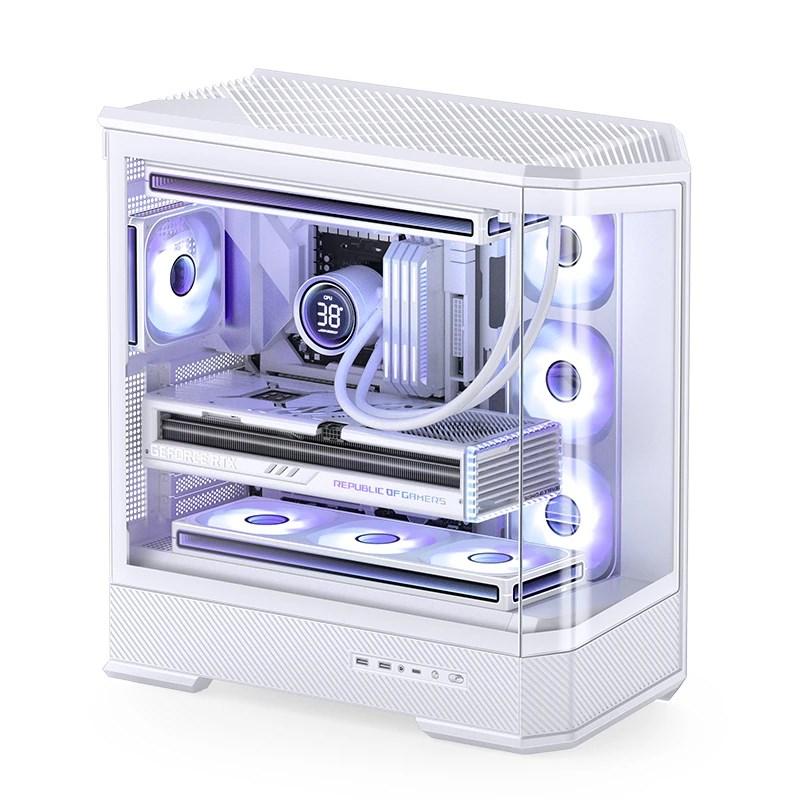 Jonsbo D400 Midi Tower ATX Tempered Glass - whit - Kabinet