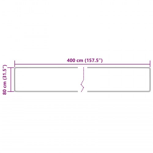 Løber tæppe MARSA - creme 80 × 400 cm, polyester/PVC