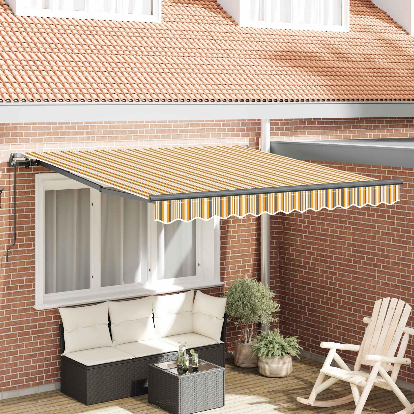 Utrækkelig Markise Flerfarvet 300 x 250 cm Polyester og Stål