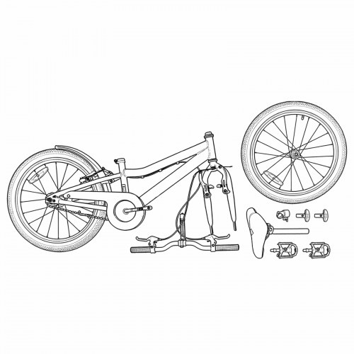 Kids Mountain Bike 24 tommer 6-Speed til 8-12 år Sort