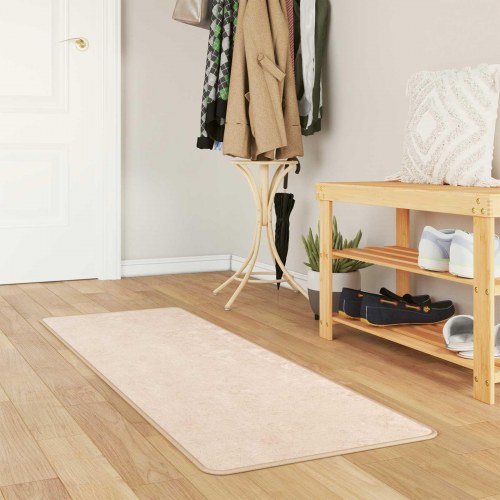Løber tæppe MARSA - creme 50 × 150 cm, polyester med skridsikker PVC-bagside