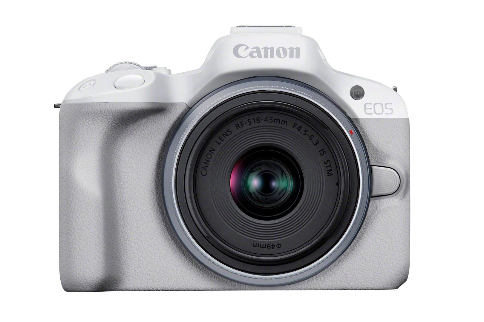 Canon EOS R50 spejlløst kamera 24,2 MP - Hvid + RF‑S 18-45mm F4,5-6,3 IS STM kit
