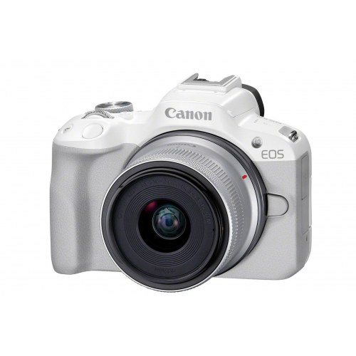 Canon EOS R50 spejlløst kamera 24,2 MP - Hvid + RF‑S 18-45mm F4,5-6,3 IS STM kit