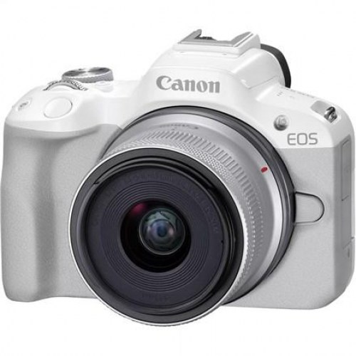 Canon EOS R50 spejlløst kamera 24,2 MP - Hvid + RF‑S 18-45mm F4,5-6,3 IS STM kit