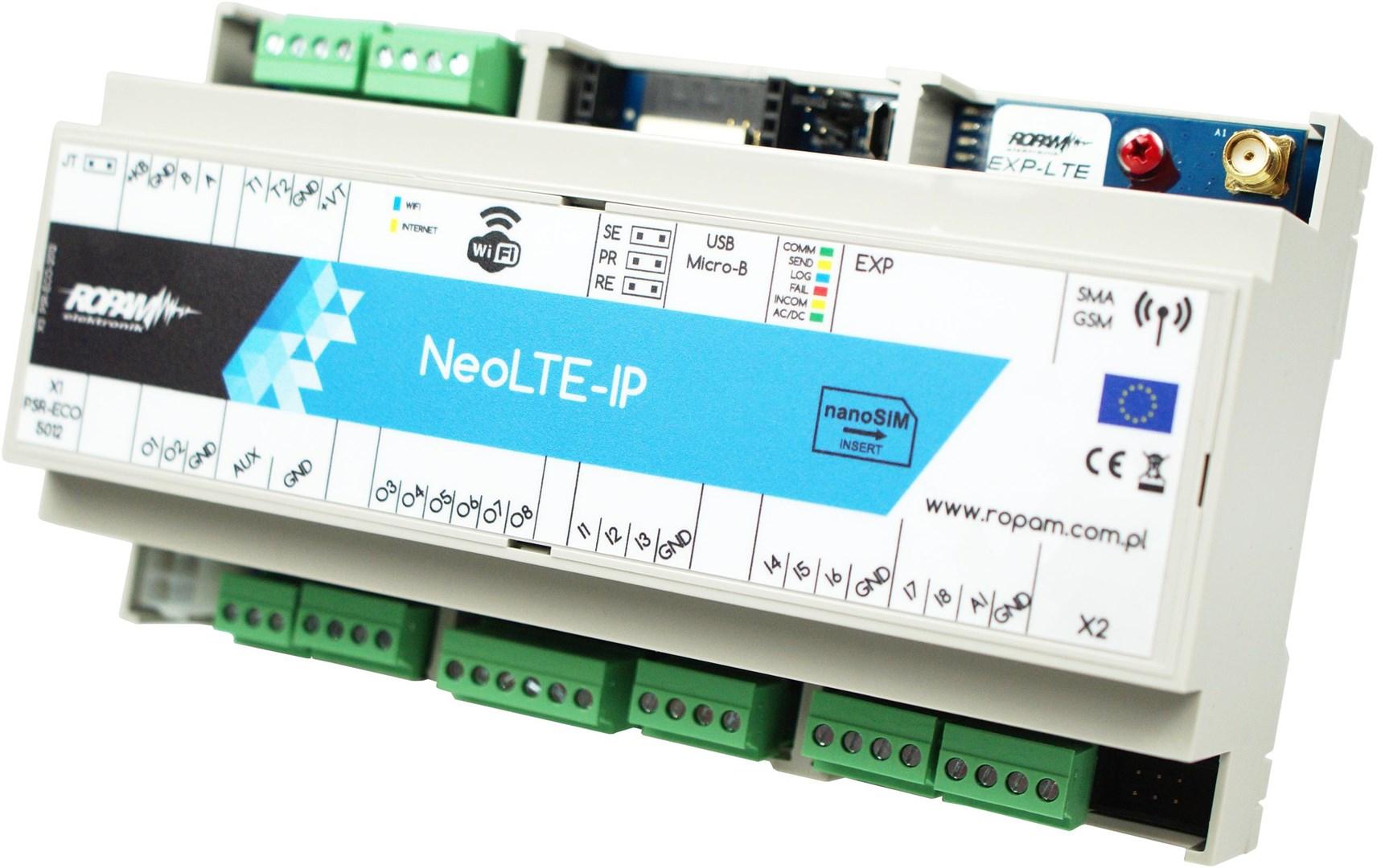 Ropam NeoLTE‑IP D9M – alarmkontrolpanel med LTE/IP og Wi‑Fi