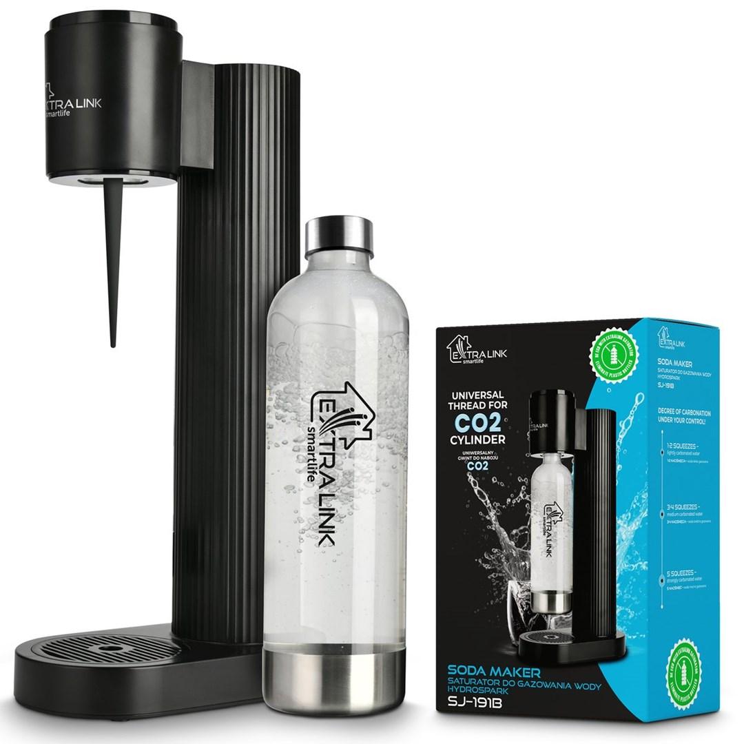 EXTRALINK SMART LIFE SATURATOR HYDROSPARK BLACK SJ-191B + BUTELKA 1L PET