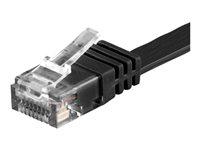 Goobay RJ45 netværkskabel CAT6 UTP 15 m - fladt, sort billede