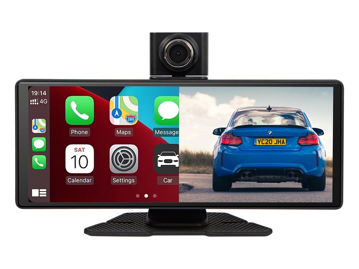 BLOW Wireless CarPlay 5.0 multimedie-station med videoregistrator og bakkamera billede