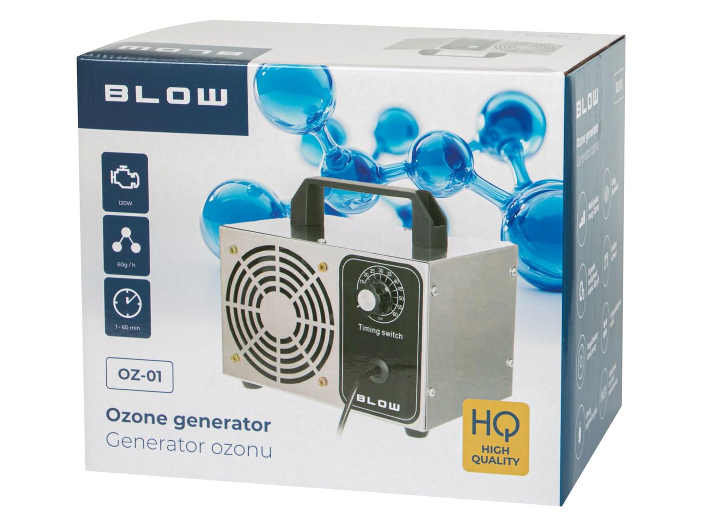 BLOW OZ-01 ozongenerator – 60 000 mg/t, 120 W
