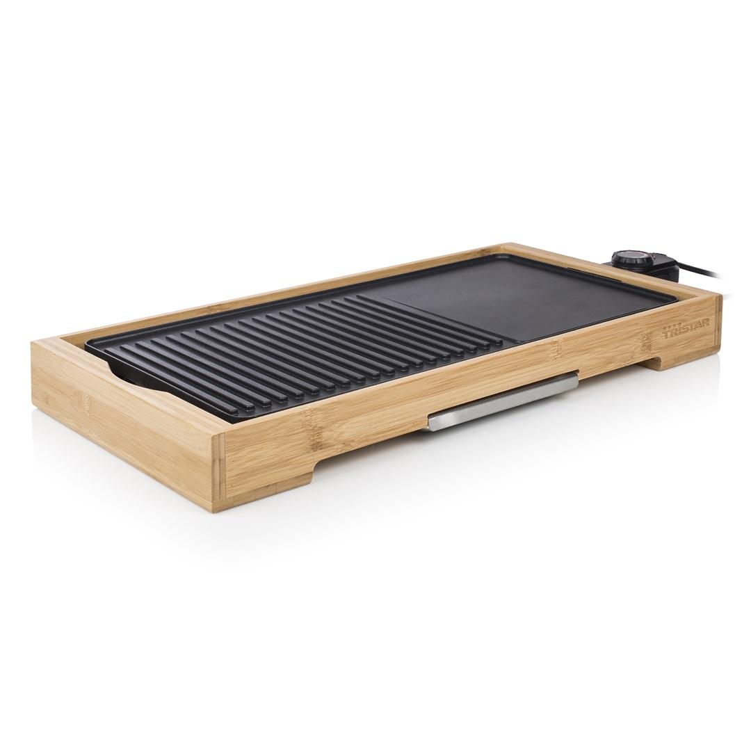 Tristar BP-2641 Bamboo Grill XL - elektrisk bordgrill i bambus billede