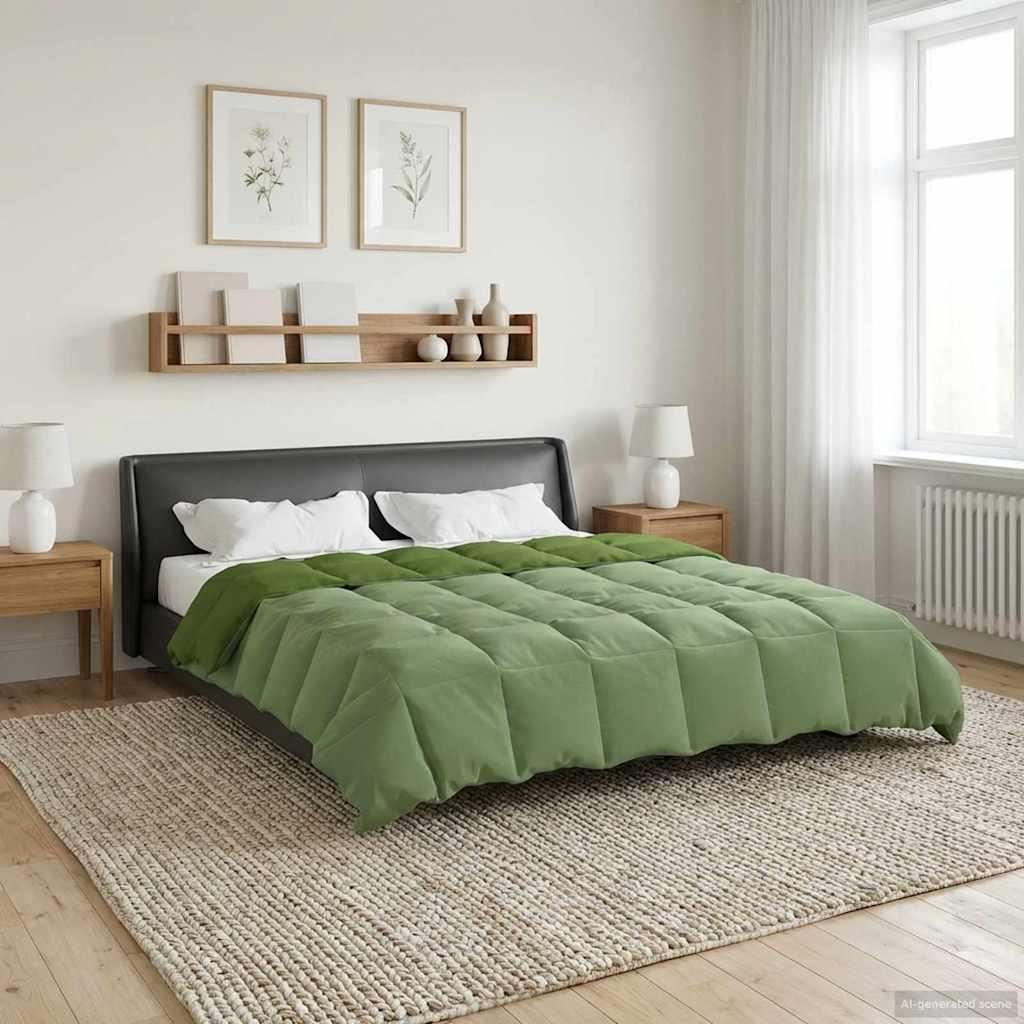Vinter dyne Quilting Grøn 220 x 240 cm Mikrofiber
