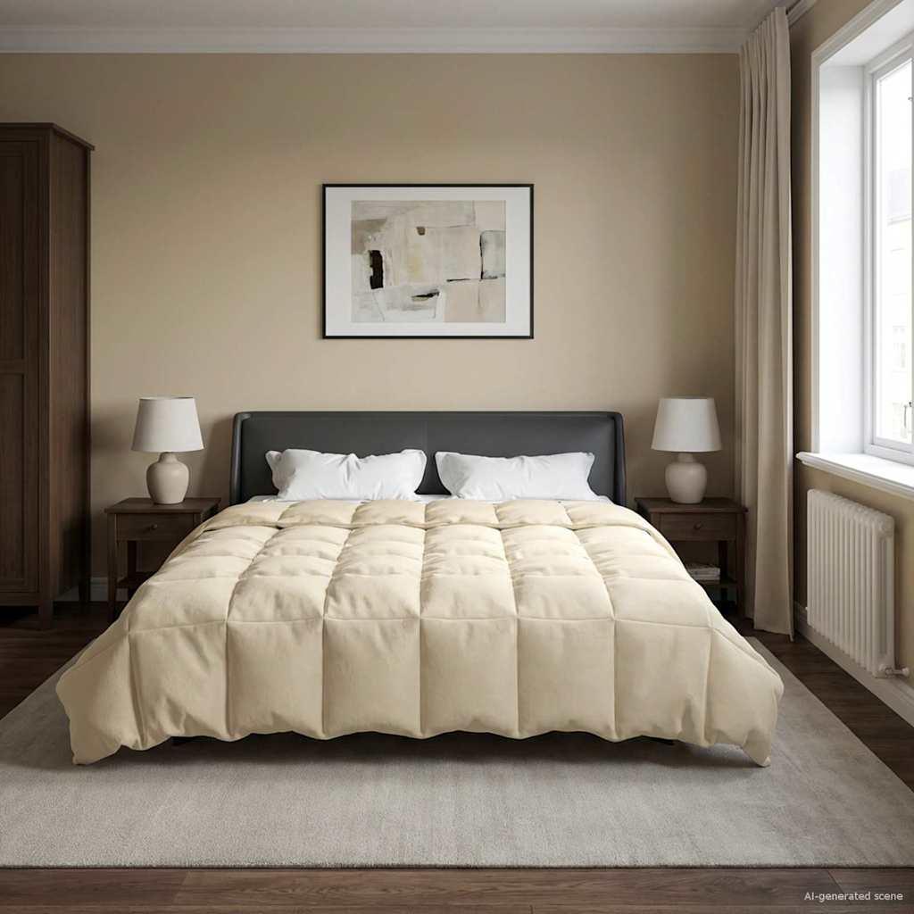 Helårs dyne Quilting Creme 200 x 220 cm Mikrofiber