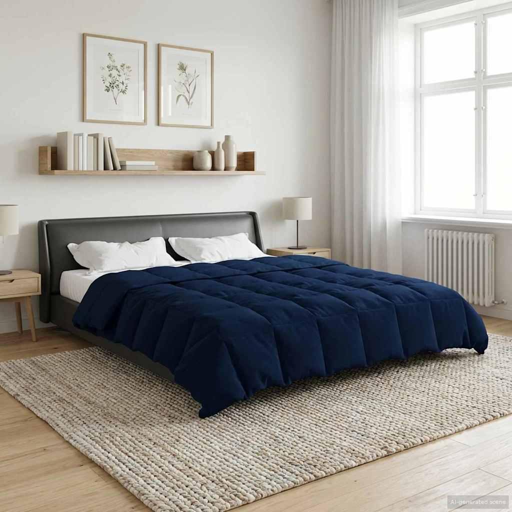 Helårs Dyne Quilting Mikrofiber - Mørkeblå / 260 x 220 cm