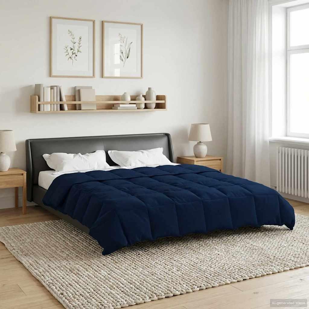 Helårs Dyne Quilting Mikrofiber - Mørkeblå / 240 x 220 cm