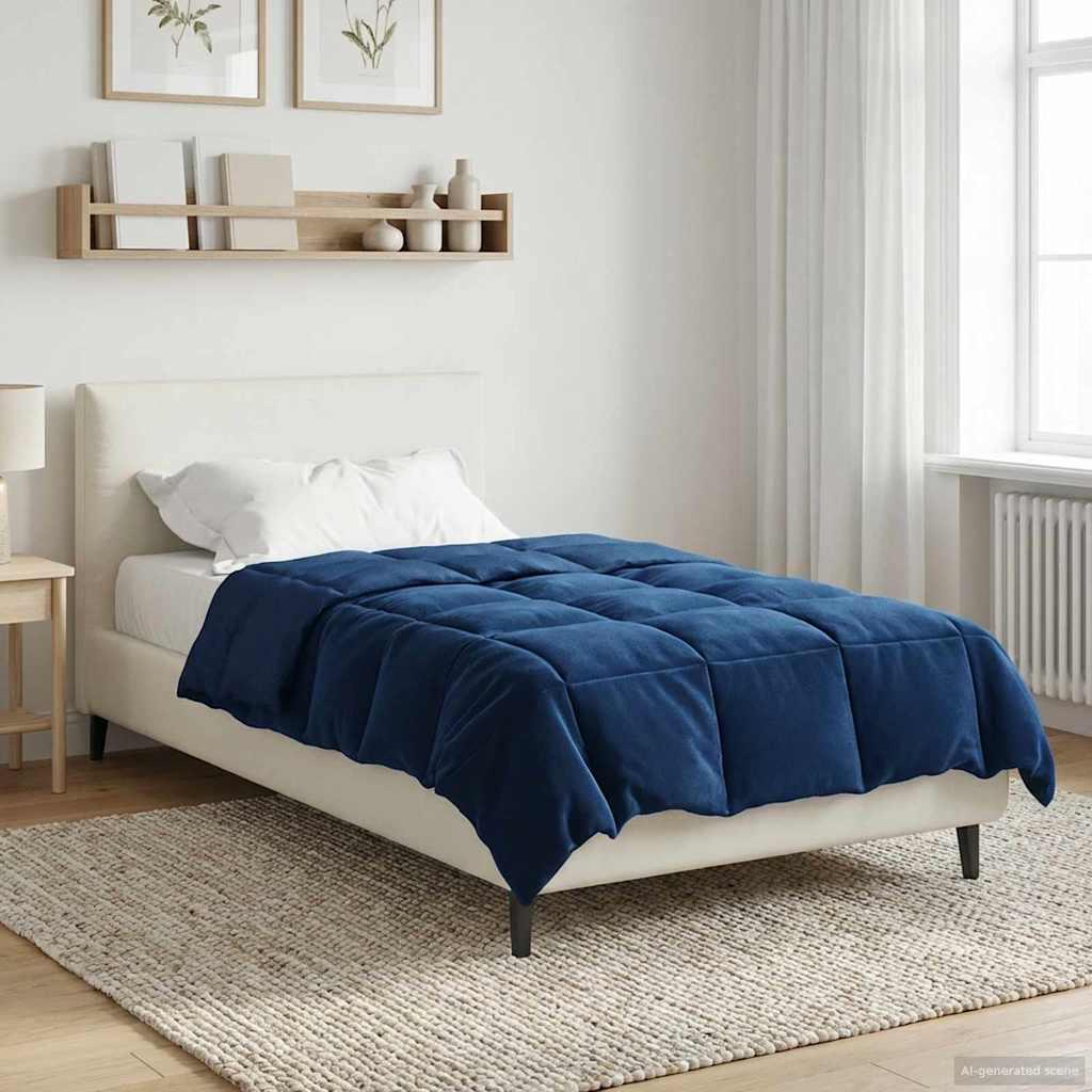 Helårs Dyne Quilting Mikrofiber - Mørkeblå / 135 x 220 cm