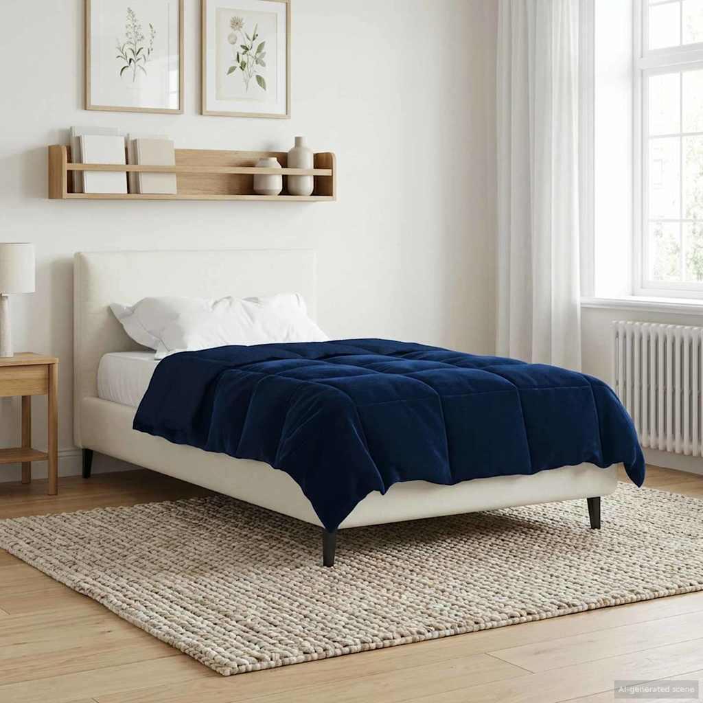 Helårs Dyne Quilting Mikrofiber - Mørkeblå / 155 x 200 cm