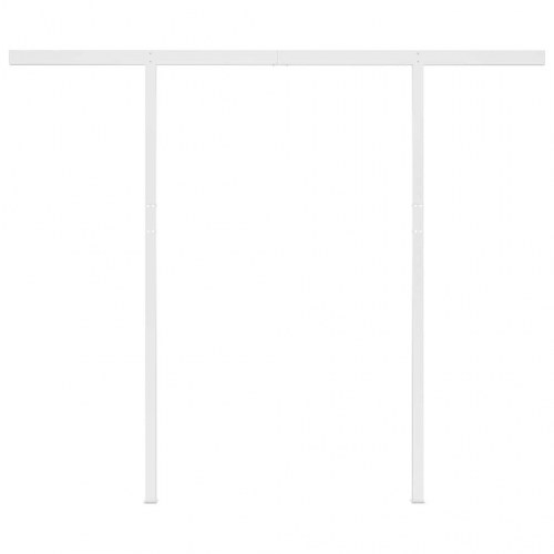 Markise m. LED-lys + vindsensor 3,5x2,5 m automatisk antracit