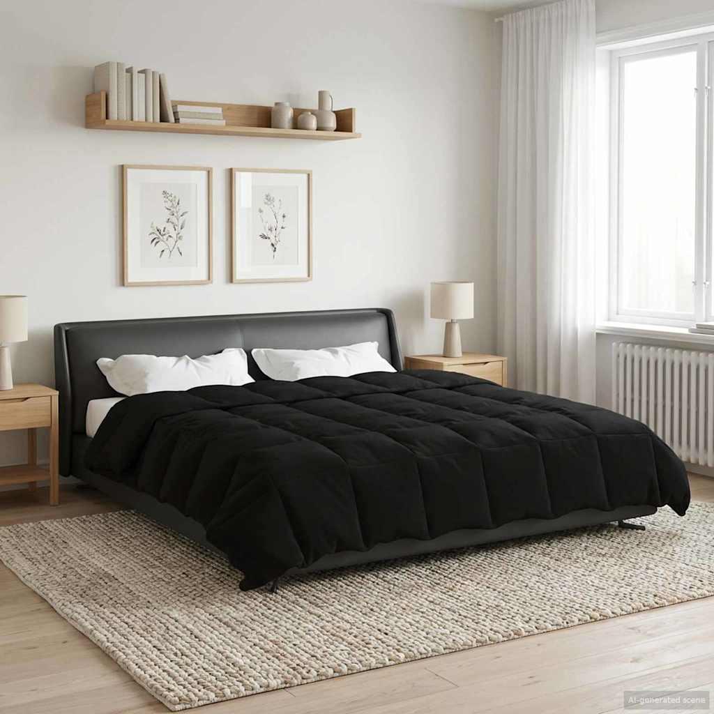 Helårs Dyne Quilting Mikrofiber - Sort / 200 x 220 cm