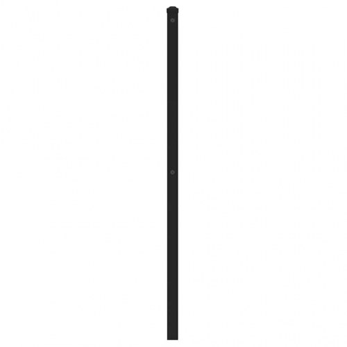 Sengegavl 140 cm i jern og konstrueret træ - sort/sonoma-eg