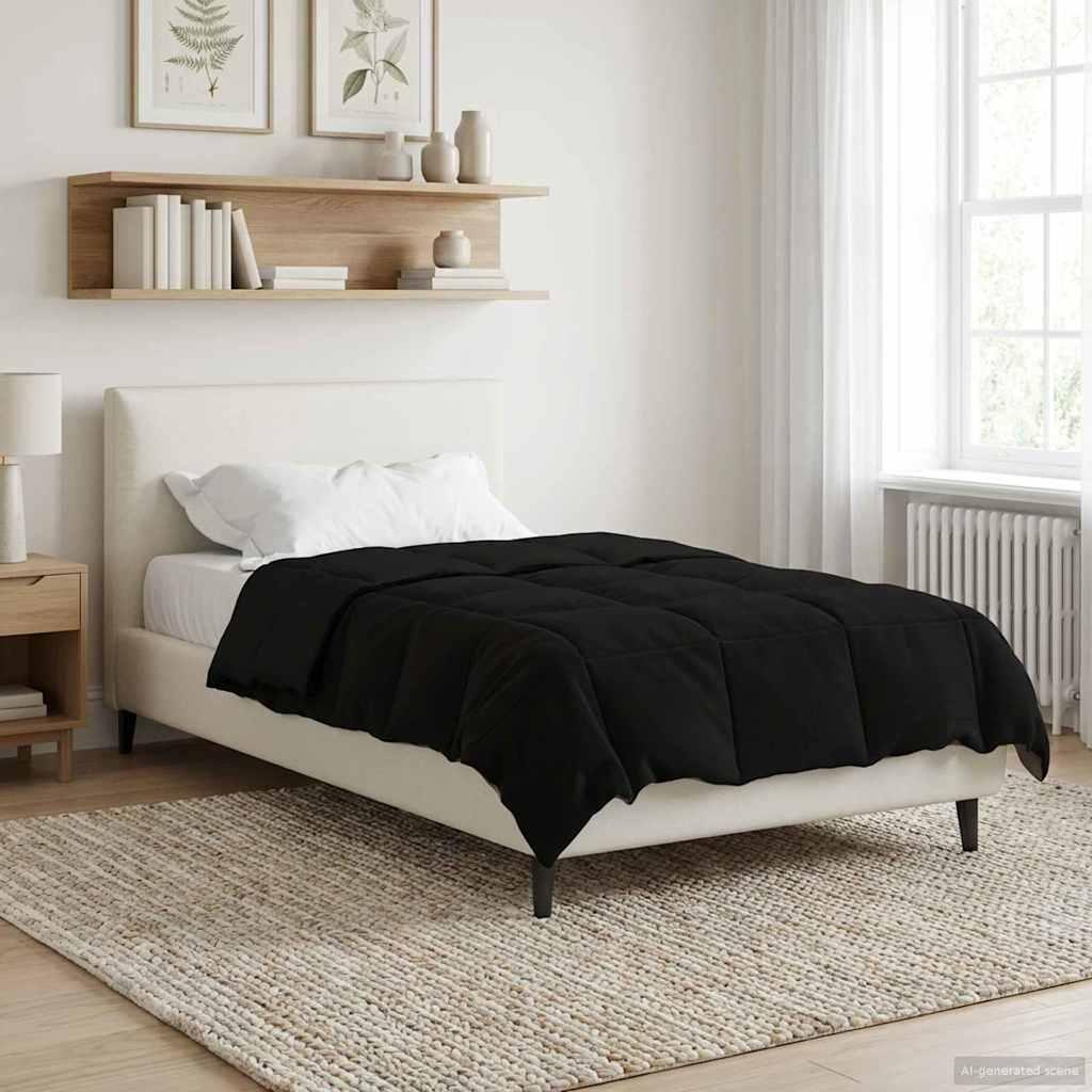 Helårs Dyne Quilting Mikrofiber - Sort / 155 x 200 cm