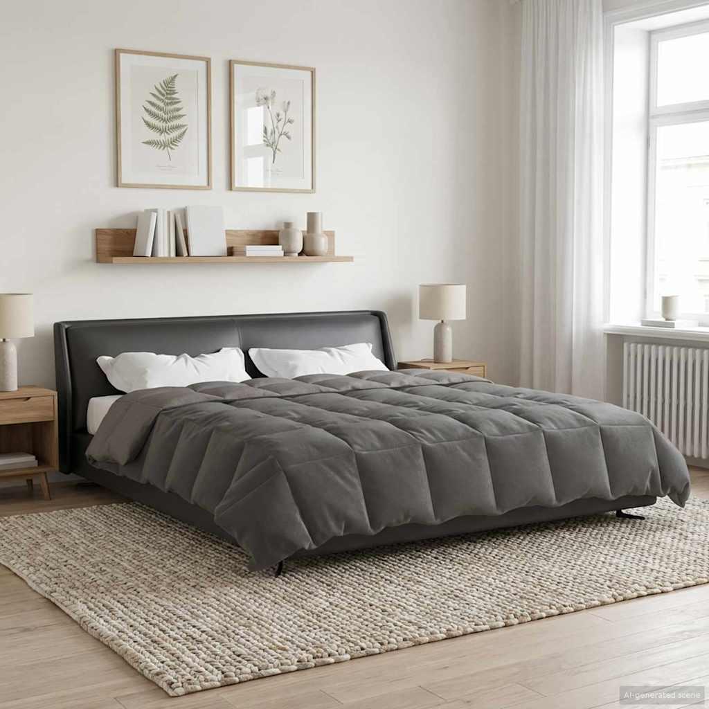 Helårs dyne Quilting Lysegrå 220 x 240 cm Mikrofiber