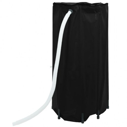 Sammenfoldelig vandtank med hane 100 l - PVC, sort